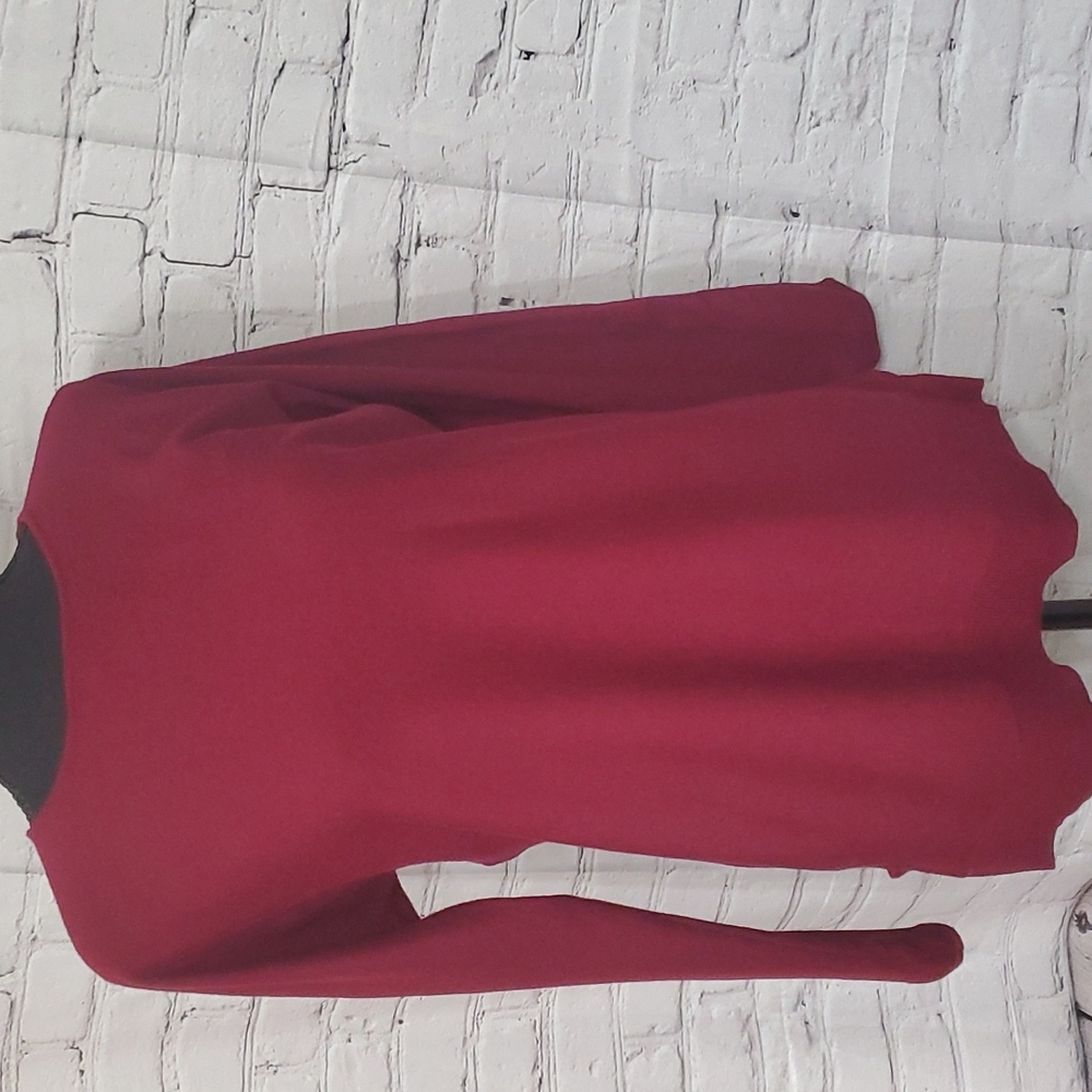 MICHAEL KORS Burgundy long sleeve sweater, size Large